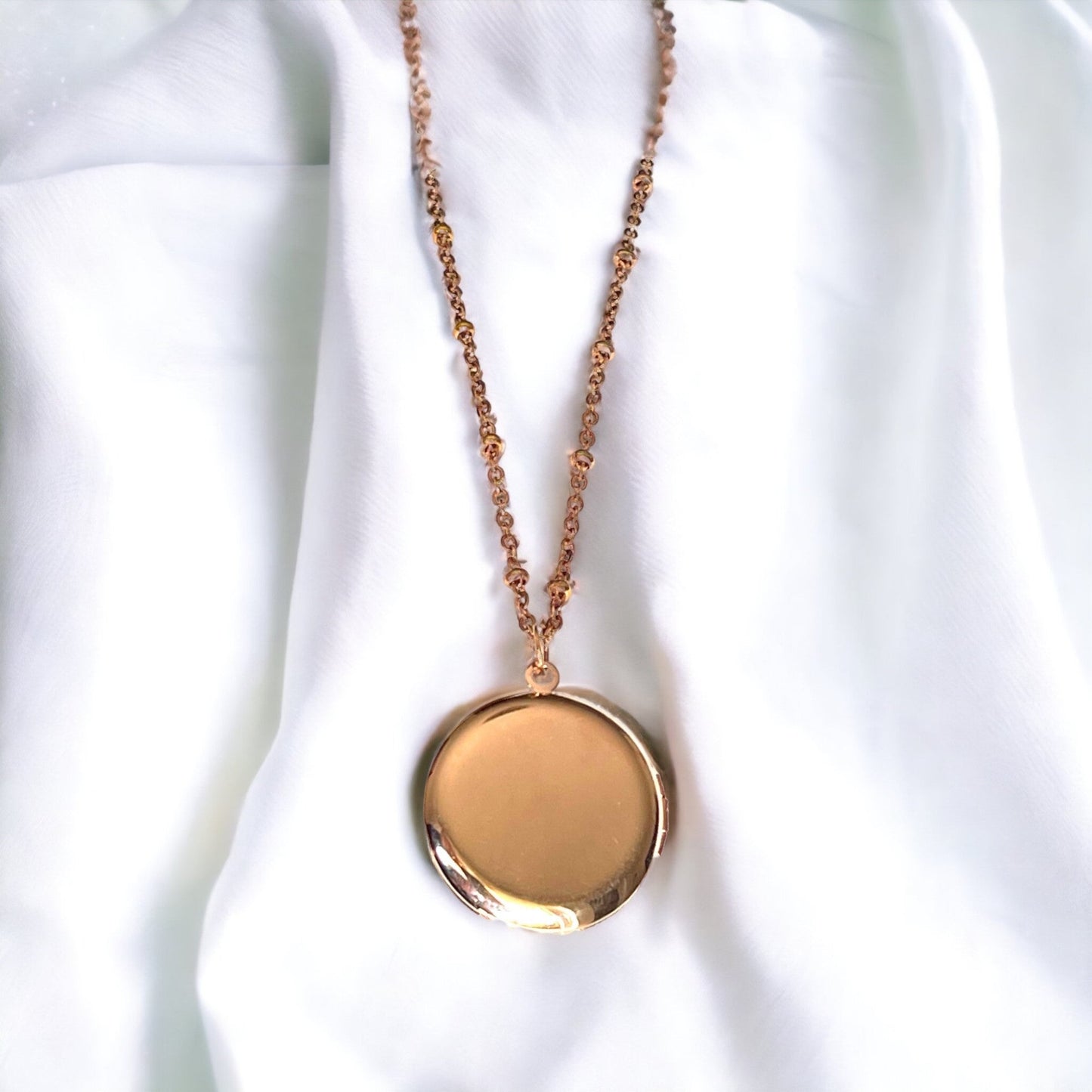 Rose Gold Photo Locket Necklace incl. Photo Service - Customizable…