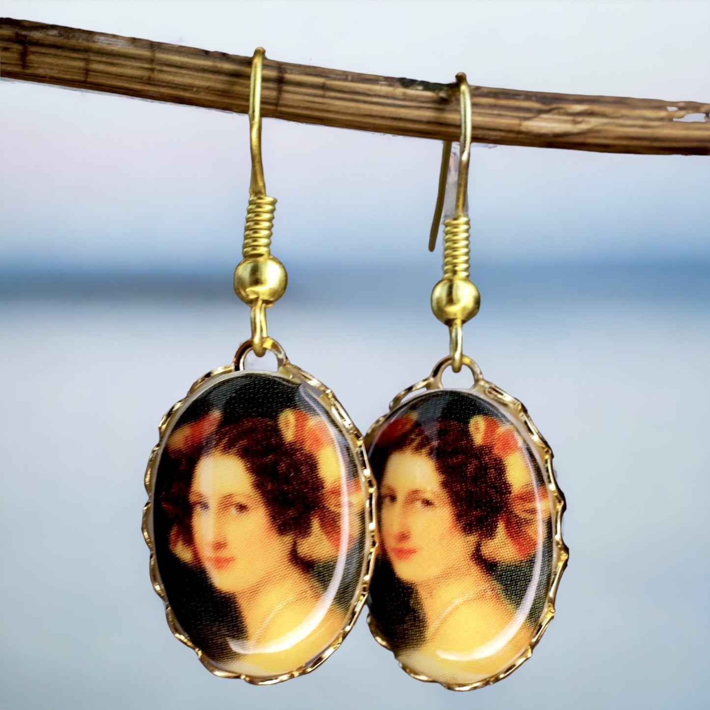 Baroque lady earrings in vintage style — 101