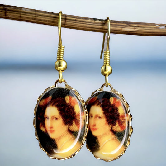 Baroque lady earrings in vintage style — 101