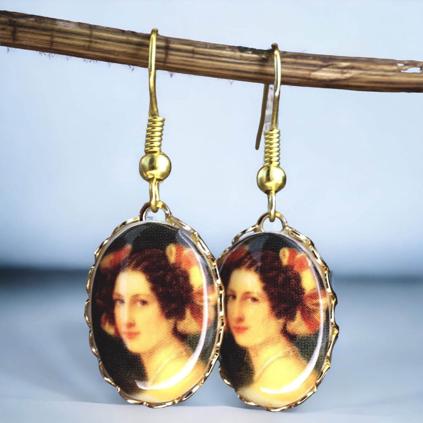 Baroque lady earrings in vintage style — 101