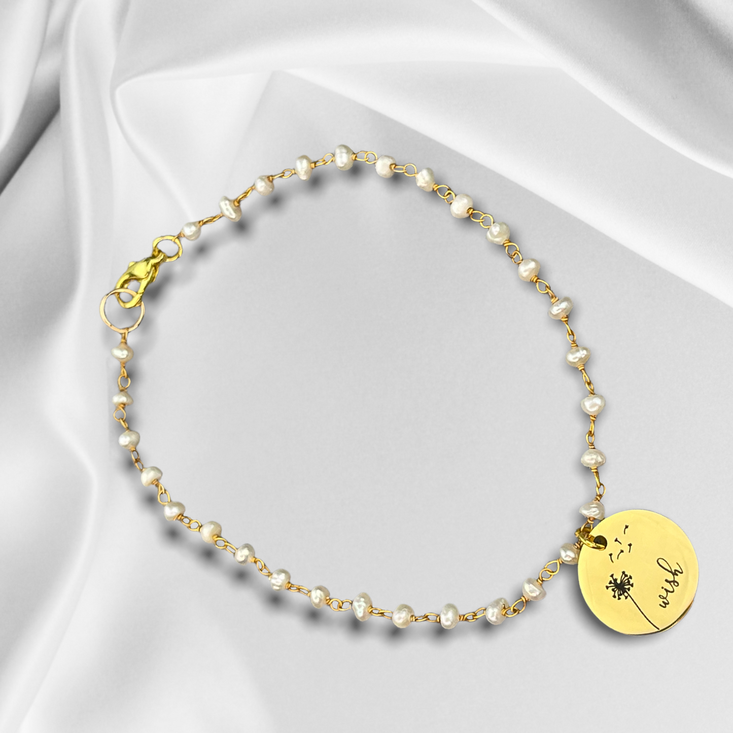 Freshwater Pearl Bracelet Personalized with Engraving RETARM-42
